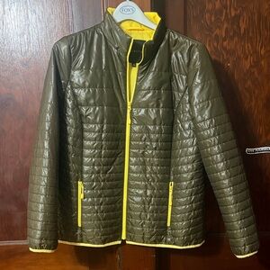 Talbots Quilted Jacket with Yellow Accents
